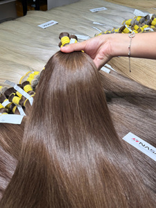 Vietnamese Remy Human <b>Hair</b> Raw Material 100g <b>Machine</b> Double Weft for Wigs <b>Braiding</b> and <b>Hair</b> Extension Production - Product Image 2
