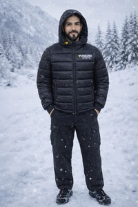 Vente en gros Veste bouffante hybride légère de style vintage pour hommes Mode hivernale Vêtements longs décontractés et imperméables Veste olive Nouveau - Product Image 2