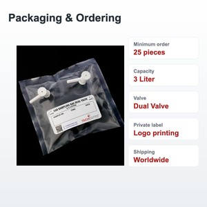 Bolsa de muestreo de gases TECHINSTRO Tedlar de 3 litros con doble válvula de película PVF, a prueba de fugas, para muestreo de gases en aire, VOC, humos y suelo - Product Image 5