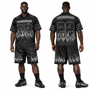 Ensemble Maillot et Short de Football Américain de Qualité Supérieure – Tenue Sportive Respirante Personnalisable pour Entraînement et Matchs - Product Image 1