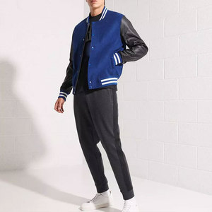 เสื้อแจ็คเก็ตเบสบอลแบบ Varsity ปักลาย Chenille คุณภาพสูง แขนหนัง สำหรับผู้ชาย - Product Image 6