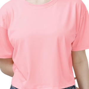 T-shirt femme en sublimation 100% coton polyester, coupe slim, imprimé, été, décontracté, service OEM pas cher. - Product Image 2