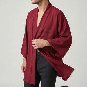 Veste Kimono Japonaise d'Hiver pour Hommes de Haute Qualité, Tissu Doux et Respirant, Coutures Renforcées sur le Devant, Légère, Service OEM - Product Image 4
