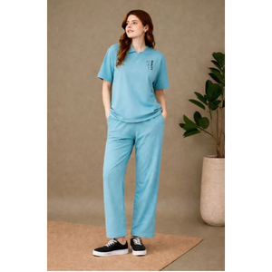 Conjunto elegante de top corto y pantalón de verano para mujer, conjunto de dos piezas con estampado moderno de proveedor indio a precio de mayoreo. - Product Image 1