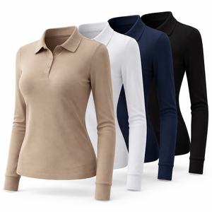 Wholesale Custom Breathable 100% Cotton <b>Long</b> <b>Sleeve</b> for Tops for <b>Women</b>-OEM Supplier Factory Direct Manufacturer - Product Image 3