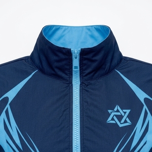 Ensemble veste coupe-vent et short multicolores pour femmes, manches longues, polyester tricoté, logo personnalisé, vêtements de sport pour femmes, ensembles respirants - Product Image 6