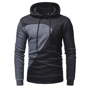 Sweat-shirt à capuche bicolore pour homme, pull à blocs de couleur, design contrasté, tissu doux, style décontracté urbain, tenue moderne pour tous les jours - Product Image 1