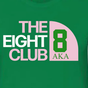 T-shirt AKA The Eight Club 8 en coton premium vert, col rond, manches courtes, doux, respirant, décontracté pour femme - Product Image 3