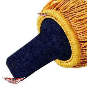 Epaulettes Negros y Dorados de Alta Calidad Personalizables con Hilo de Oro y Flecos de Mylar, Epaulettes de Uniforme con Borlas - Product Image 3