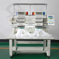 Nouvelle machine à broder informatisée Tajima modèle 12 à 15 aiguilles, 2 têtes, avec moteur pour casquettes, t-shirts, vêtements finis, chaussettes plates