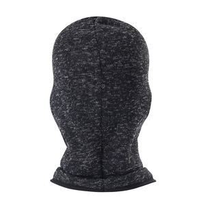 Masque de ski pour homme de bonne qualité, prix abordable, résistant au vent, couleur noire, personnalisable en polyester, logo personnalisé, couleur unie, masque de ski intégral. - Product Image 3
