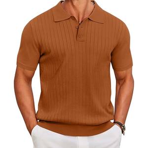 Nuevo Diseño, Patrón Sólido, Ecológico, Antiarrugas, Moda de Verano, Venta al por Mayor, Camiseta de Manga Corta de Alta Calidad, Lona de Poliéster/Algodón - Product Image 6