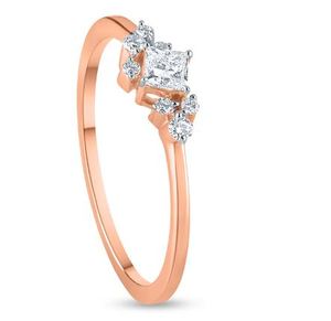 Anillos de Joyería de Moda de Oro Amarillo de 14K con Diamantes Cultivados en Laboratorio con Corte Princesa y Redondo, Certificados por IGI, para Mujeres, para Bodas - Product Image 5