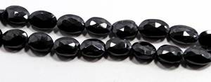 Cuentas ovaladas facetadas de espinela negra natural, hilo de piedras preciosas, cuentas sueltas para la fabricación de joyería al por mayor - Product Image 5