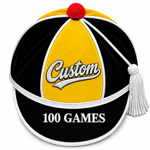 Casquette d'honneur traditionnelle de rugby en gros, casquette d'honneur de cricket souple avec tresse dorée et pompon, casquette d'honneur d'Angleterre, chapeau, couvre-chef - Product Image 2