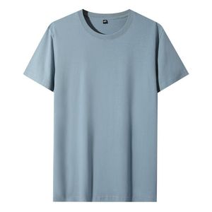 T-shirt en coton uni pour homme, manches courtes, col rond, coupe classique, couleur unie, vêtement décontracté, impression par sublimation, séchage rapide, streetwear - Product Image 5