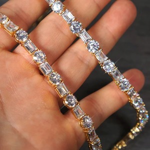 VVS Moissanite Diamond Hip Hop <b>Chain</b> S925 Silver IGI Certified RATAN JEWELS Gold Plated Tennis Link Necklace <b>Iced</b> <b>Out</b> Jewelry - Product Image 6
