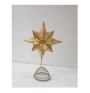 Adorno de hierro con estrella, árbol de Navidad, estrella superior, estrella brillante para adornos navideños - Product Image 6