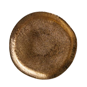 Modern style Round Gold Metal Charger <b>Plate</b> with Embossed Scroll Design Glam Style for Party Table Setting charger <b>plate</b> - Product Image 6