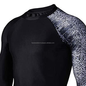Manches longues hommes Rash Guard Compression à séchage rapide BJJ Rush Guard pour l'entraînement Sports protection solaire manches longues léger - Product Image 3