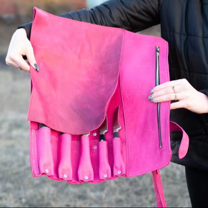 Rouleau à couteaux en cuir pleine fleur, sac de chef, étui organisateur d'outils culinaires, protection anti-odeur, personnalisable, décontracté - Product Image 1