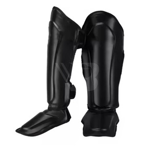 Protège-tibias de kickboxing MMA fabriqués au Pakistan, protection professionnelle, cadre métallique, design léger, pliables, en cuir PU, Muay Thai - Product Image 4