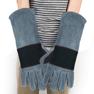 Gants de soudure en cuir, résistants à la chaleur et au feu, mitaines pour barbecue, four, grill, cheminée, TIG, MIG, cuisson, fourneau, poêle, support de casserole - Product Image 4