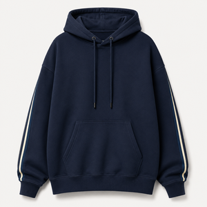 Sweat à capuche thermique sport pour homme, coupe ample, couleur unie, en coton de haute qualité, grande taille, collection 2026 - Product Image 2