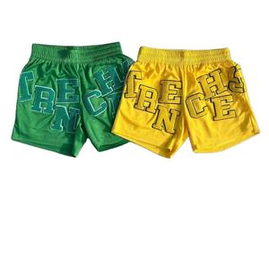 Logo de broderie chenille personnalisé coupe respirante décontracté Streetwear Jogger Mesh Shorts entrejambe Basketball Mesh Shorts pour hommes - Product Image 2