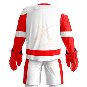 Uniforme de hockey sur glace confortable et respirant, grande taille, en stock, personnalisable, unisexe, adulte - Product Image 5