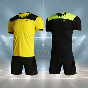 Conjunto de Camiseta de Fútbol con Cuello Redondo para Hombre, Manga Corta, Transpirable, de Poliéster, Pantalones Cortos con Cintura Elástica, Color Sólido, para Toda Temporada - Product Image 2