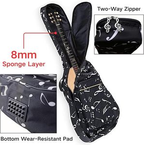 Funda Impermeable de Fibra de Carbono para Guitarra Acústica y Bajo de 40'' 41'', con Acolchado de Esponja y Correa Ajustable - Product Image 4