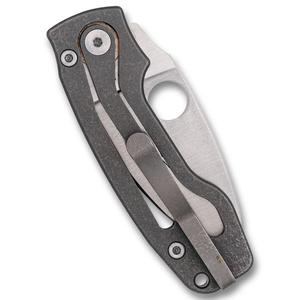 Navajas plegables compactas plateadas con hoja de acero inoxidable de filo liso, mango de marco abierto gris y clip metálico para bolsillo. - Product Image 4