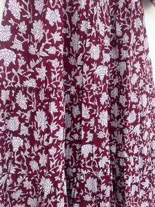 Vestido Largo de Verano para Mujer, Estampado Floral Rojo, Algodón, Manga Corta, Estilo Boho, para Picnic o Vacaciones - Product Image 4