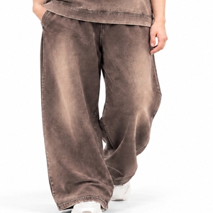 Ensemble de t-shirts pour femmes, manches courtes, coton lavé, surdimensionné, ensemble 2 pièces, manches courtes, col rond, coupe ample, décontracté, toutes saisons - Product Image 5