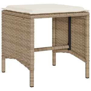 Conjunto de Sofás Modulares Grandes de Ratán Sintético PE Beige para Jardín, Muebles de Jardín Modulares Cómodos - Product Image 5