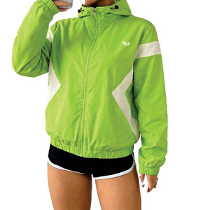 Women's Green Windbreaker <b>Jacket</b> Lightweight Breathable Hooded Zip Up <b>Running</b> Outdoor Activewear <b>Reflective</b> Panel Men's <b>Jacket</b> - Product Image 3
