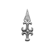 Embout de balustrade en fonte Fleur de Lys, pointe de lance décorative pour clôture, ornement de poteau de portail de villa de luxe