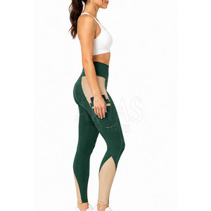 Leggings d'équitation pour femmes, légers, en spandex, avec taille haute, grip en tissu et poche sécurisée pour téléphone - Product Image 6