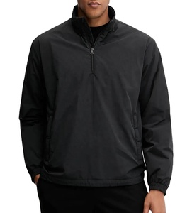 Nouvelle veste coupe-vent unisexe en nylon à fermeture éclair, motif écossais, résistante au vent et imperméable, personnalisable avec logo ODM, demi-zip. - Product Image 1