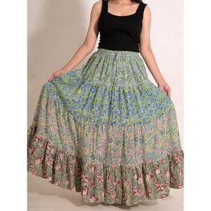 Indian Handmade Cotton <b>Patchwork</b> Printed <b>Skirt</b> Bohemian Maxi <b>Skirt</b> Hippie Festival Clothing for Women - Product Image 1
