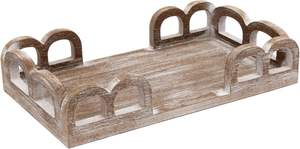 Porte-serviettes en bois pour table, style ferme, plateau porte-serviettes pour salle de bain, panier rustique pour serviettes en papier et essuie-mains jetables - Product Image 4