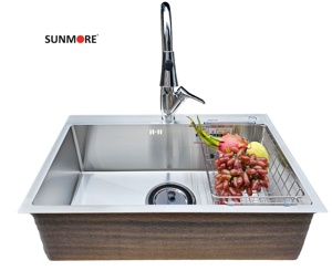 PN 6248 Évier de cuisine en acier inoxydable à cuvette unique Nouveau design Multifonction en forme de rectangle Conception à un trou de l'usine du Viet Nam - Product Image 2