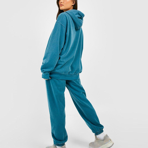 Chándal de mujer 2026 con logo personalizado, lavado ácido, de peso pesado, transpirable, de manga larga, a la moda - Product Image 2