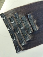 Extensions de cheveux naturels à clipser à prix abordable, qualité 12A, double épaisseur, Remy vierge, ondulation naturelle, 30 pouces (longueur étirée)