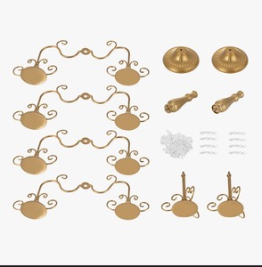 Candelabro de latón dorado de cinco brazos con gotas de cristal, decoración para bodas, duradero, al mejor precio - Product Image 3