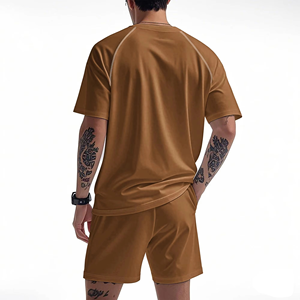 Good Quality Streetwear Summer Men's Quick Dry Short Tracksuits High Elasticity Training Sports Short Sleeve T <b>Shirt</b> Shorts Sets - Product Image 4