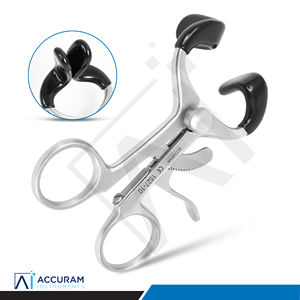 เครื่องมือเปิดปาก Accuram พร้อมตัวล็อคแบบ Ratchet ขนาด 9 ซม. ทำจากสแตนเลสสตีล สำหรับเด็ก ใช้ในงานผ่าตัดช่องปาก ทันตกรรม หู คอ จมูก ได้รับมาตรฐาน CE - Product Image 2