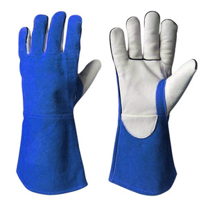 Gants de soudeur industriels robustes pour la lutte contre les incendies, en cuir de vachette pleine fleur renforcé, certifiés CE, résistants à la chaleur, avec manchette de sécurité - Product Image 5