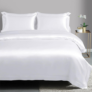 Nouvelle Arrivée Drap de Lit Blanc Moderne Lisse en Coton Très Doux Confort Naturel Non Jetable Tissé 200TC Uni - Product Image 1
